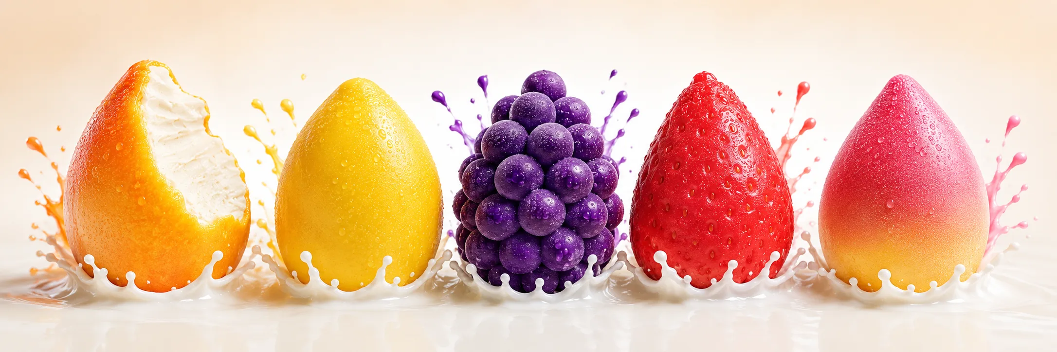 CreamyDelight fruit-shaped ice creams